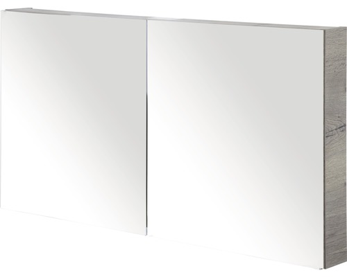 Spiegelkast met twee deuren en houten decor