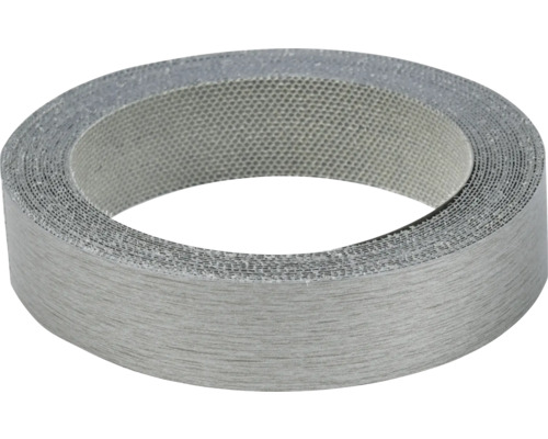 MACLEAN Kantenband geborsteld aluminium, 20 mm x 5 m