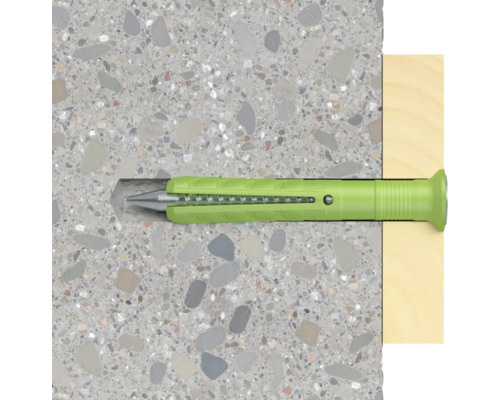 Groene universele plug voor beton en hout