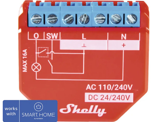 SHELLY Relais schakelaar Plus 1PM WiFi Bluetooth