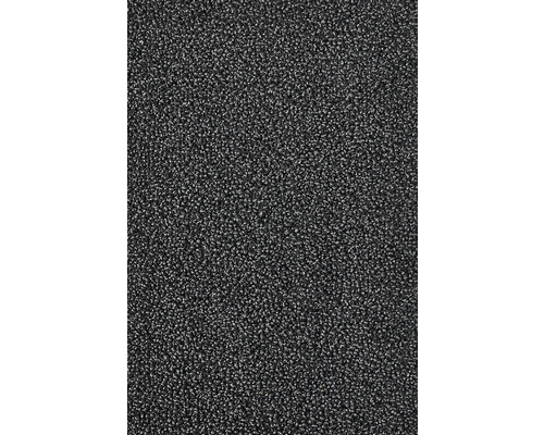 Tapijt bouclé Rubino zwart 400 cm Detailopname van een grijs tapijt.