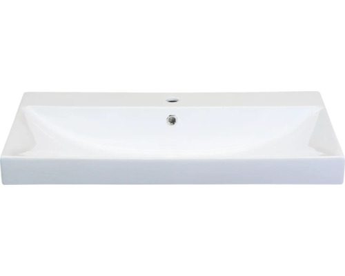 Keramische wastafel met kraangat