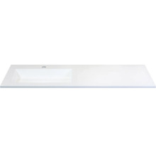SANOX Wastafel kunststeen Thin met 1 kraangat 120,5x45,5 cm