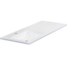 SANOX Wastafel kunststeen Thin met 1 kraangat 120,5x45,5 cm