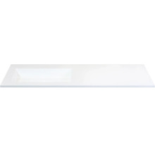 SANOX Wastafel kunststeen Thin links 120,5x45,5 cm