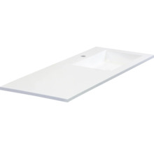 SANOX Wastafel kunststeen Thin met 1 kraangat 120,5x45,5 cm