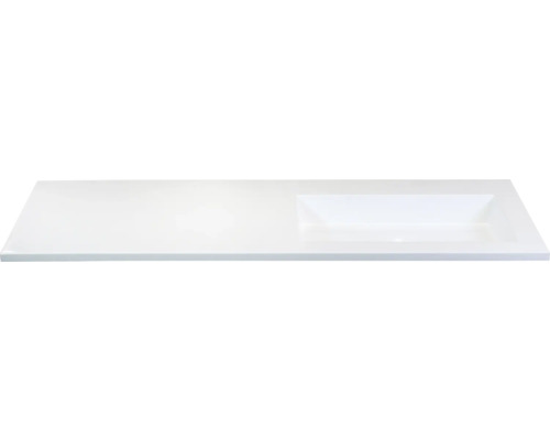 SANOX Wastafel kunststeen Thin rechts 120,5x45,5 cm