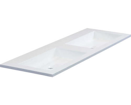 Wastafelblad met twee waskommen voor de badkamer