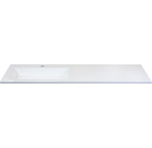 SANOX Wastafel kunststeen Thin met 1 kraangat 140,5x45,5 cm