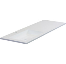 SANOX Wastafel kunststeen Thin met 1 kraangat 140,5x45,5 cm