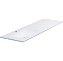 SANOX Wastafel kunststeen Thin met 1 kraangat 160,5x45,5 cm