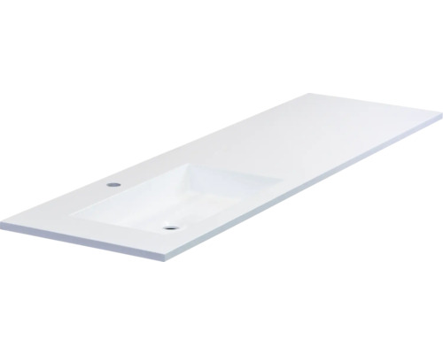 Wastafelblad met wasbak en kraangaten