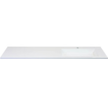SANOX Wastafel kunststeen Thin met 1 kraangat 160,5x45,5 cm