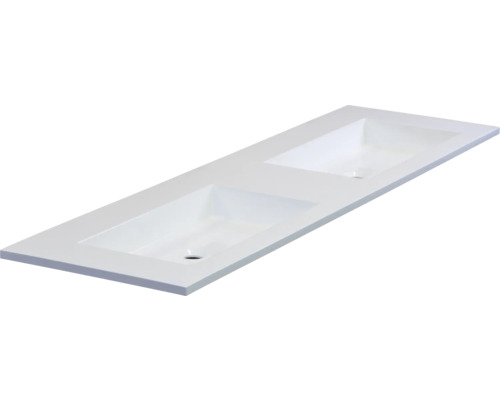 Wastafelblad met twee waskommen