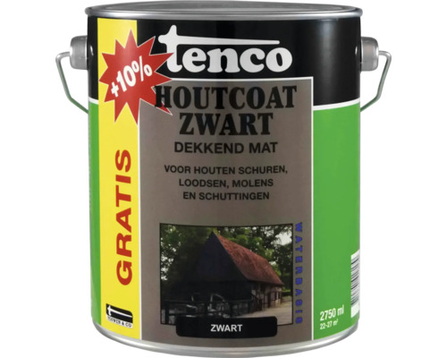 TENCO Houtcoat dekkend mat zwart 2,75 l