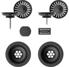 Schock spoelbak accessoireset met zeefkorfplug en afvoerplug