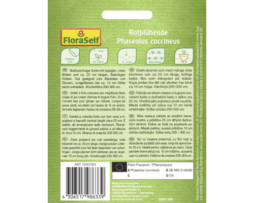 Zaden voor roodbloeiende Phaseolus coccineus