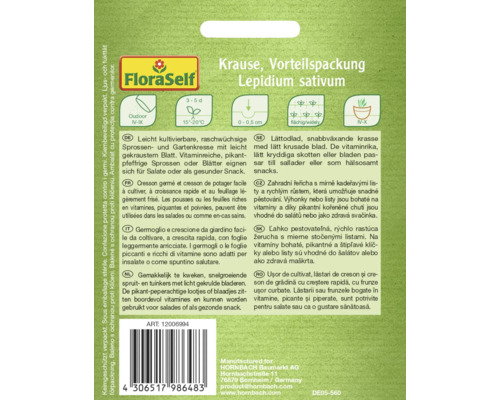 Tuinkers gekrulde voordeelverpakking zadenpakket