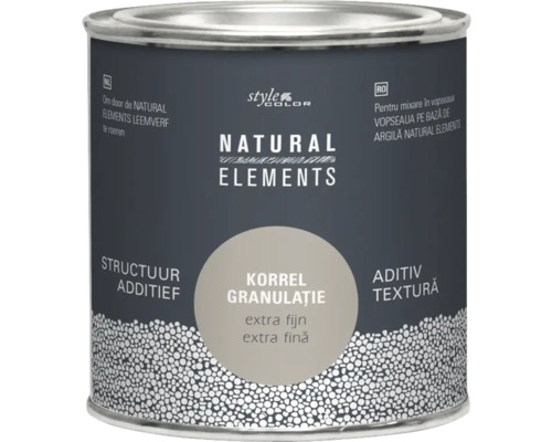 NATURAL ELEMENTS Structuurtoevoeging extra fijn 231 g Blik structuur additief korrel extra fijn voor Natural Elements leemverf