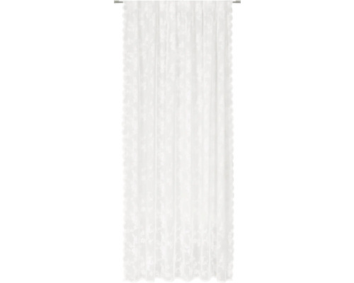 HOME FASHION Gordijn lichtdoorlatend Kiralio wit 140x245 cm 2 stuks Gordijn met bloemmotief