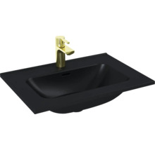 Wastafel van sanitair keramiek met kraan