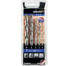 Alpen steenboor set Long Life TSS 5, maten 4 tot 10 millimeter