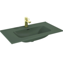 Opzetwastafel met gouden kraan