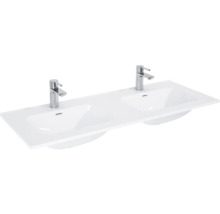 Dubbele wastafel met twee kranen