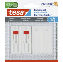 TESA Powerstrips klevende spijker verstelbaar voor behang & pleisterwerk 1 kg 2 stuks-thumb-0