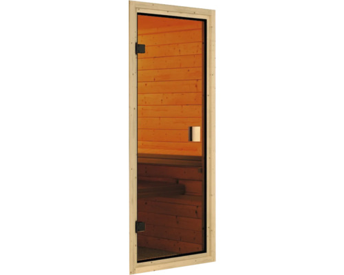 KARIBU Saunadeurelement voor 38/40 mm sauna's met bronzen hardglazen deur 1870x780x380 mm