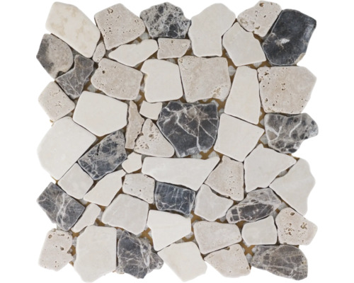 Mozaïektegel natuursteen Biancone beige 30,5x30,5 cm