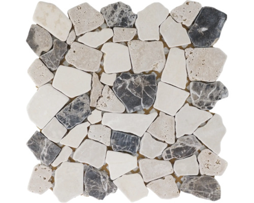 Mozaïektegel natuursteen Biancone beige 30,5x30,5 cm Mozaïektegel met natuursteenlook