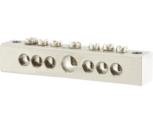 Metalen aardblok met schroeven