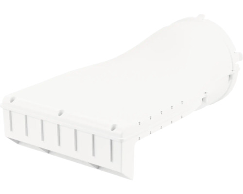 Witte regenpijpboog voor regenwaterafvoer.