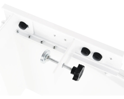 Detailopname van een tafelbevestiging met schroefklem