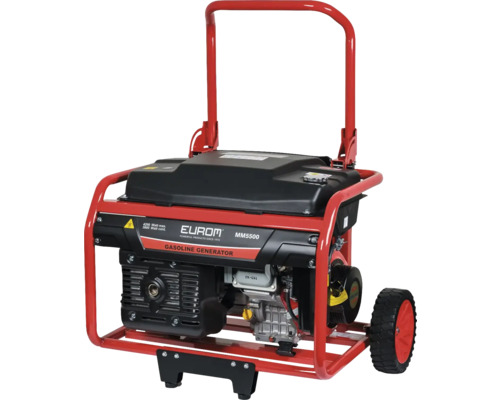 Eurom generator met rood frame en wielen