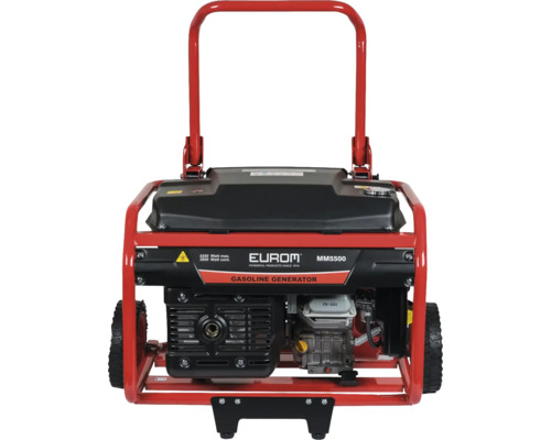 Eurom Stroomgenerator MM5500 met rood frame en wielen