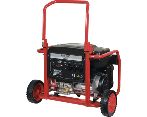 Generator met wielen en rood frame