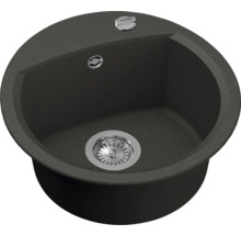 Granieten spoelbak met ronde bak en afvoergarnituur