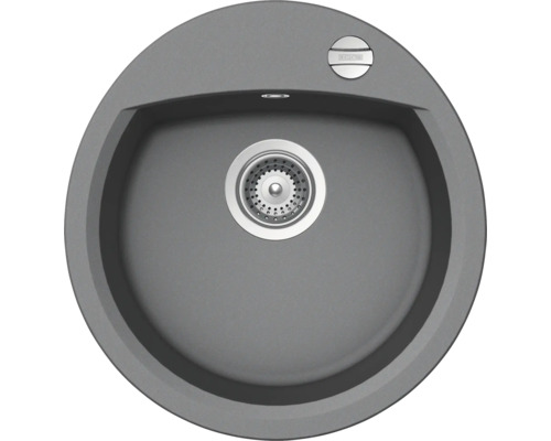 Ronde stenen spoelbak met afvoer