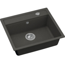 Vierkante granieten spoelbak met afdruiprek en zeefkorfventiel