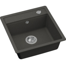 Spoelbak van kunststof met afvoergarnituur