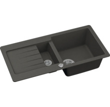 Keukenspoelbak met afdruipvlak en twee wasbakken