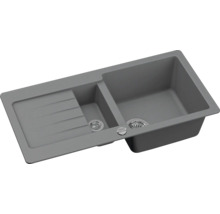 Spoelbak met twee bakken en afdruiprek