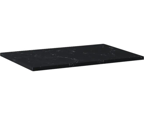 JUNGBORN Wastafelblad mat zwart 606 x 460 mm zonder uitsparing Werkblad van steen