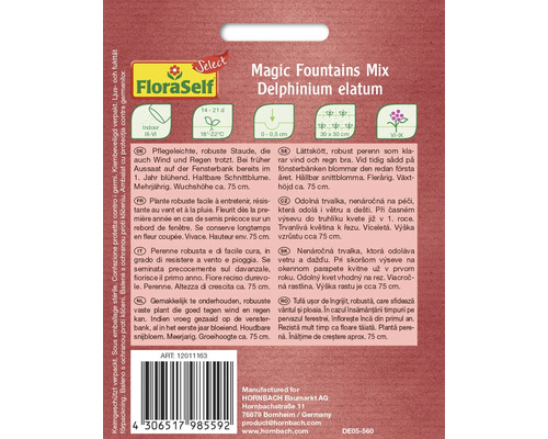 Verpakking Magic Fountains Mix Delphinium elatum bloemzaden