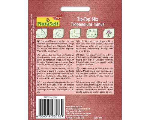 Zadenpakket Tip-Top Mix Tropaeolum minus