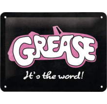 Grease logo als automotief op een bord