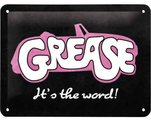 Grease logo als automotief op een bord