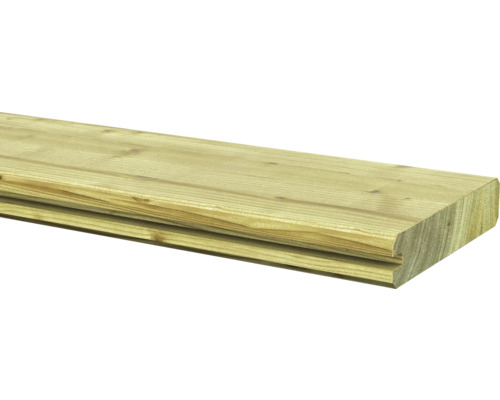 Houten plank met messing en groef